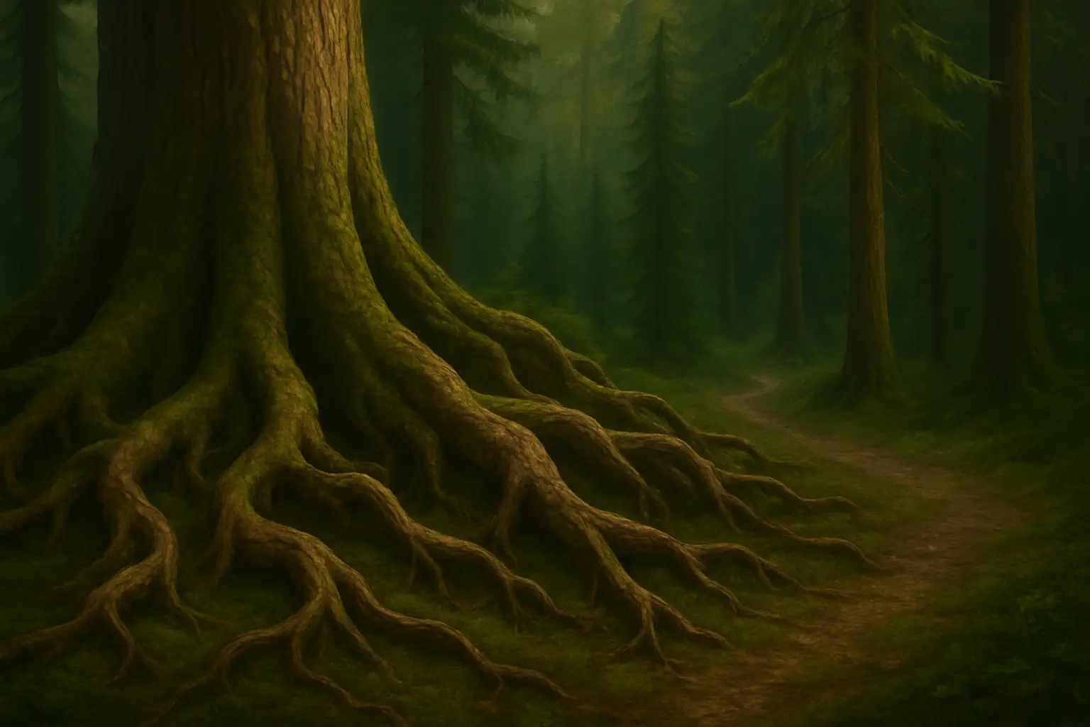 Moody image of a tree invoking inspiration for The Poetry Vessel