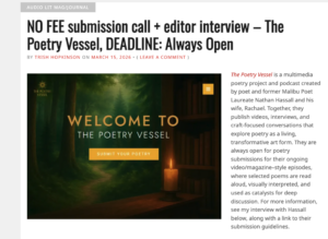 Trish Hopkinson interviews Malibu Poet Laureate Nathan Hassall.